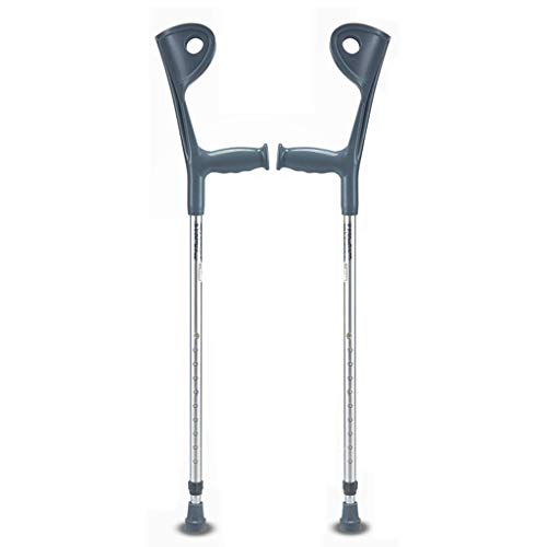 Muletas (pares), bastón para discapacitados, bastón liviano para las axilas, muletas ajustables, diseño de goma suave, resistente estándar y alto para adultos, comodidad para la muñeca, anti