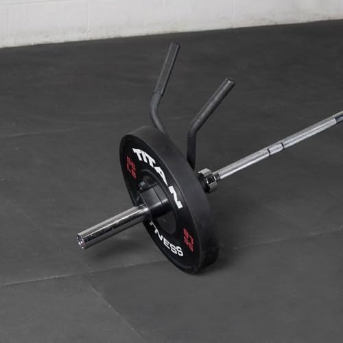 Image of Titan T Bar Row Attachment Landmine Handle, Barbell Attachment for Full Body Workout, Home Gym, 50mm, Black