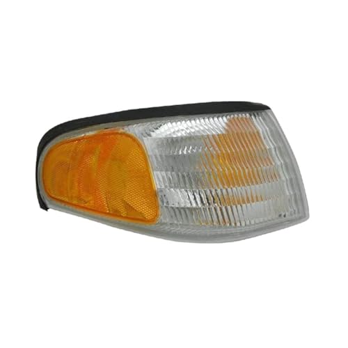Momtlck V for Ford for Mustang 1994-1998 Park Corner Light Turn Signal Marker Right Passenger Side Plastic Smooth Clear-Lens Orange