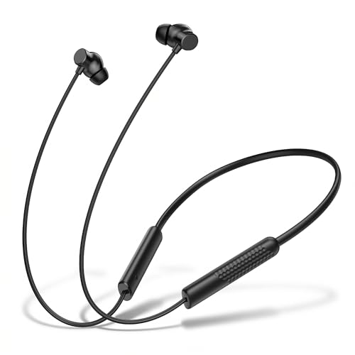 Image of Walta Bullet Z6 Wireless Bluetooth 5.4 Neckband Earphones with ENC Noise Cancellation, 13mm Bass Driver, Fast Charging Type-C, 20H Playback, Magnetic Earbuds, Sweat Resistant Headset with Mic (Black)