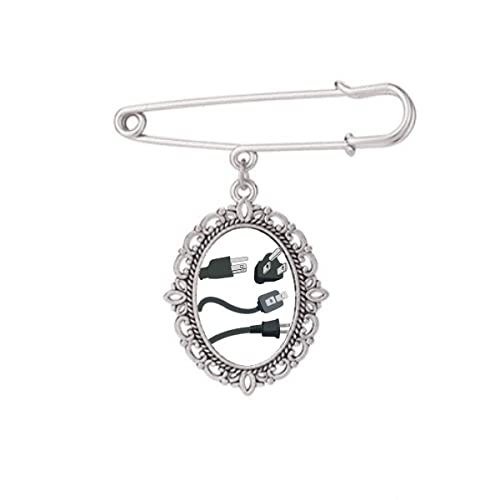 Broche pour câble de chargement pour un bureau rangé noir M Sourcingmap