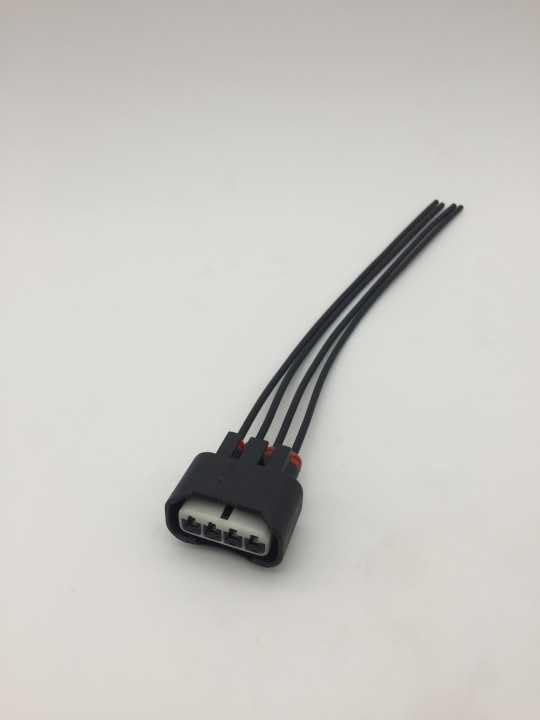 10pcs/lot 4 Pin/Way High-Voltage Ignition Coil Plug Connector with Pigtail for Toyota Lexus HS250h Camry Corolla Rav4 Highlander - (Color Name: Wire Color Random)