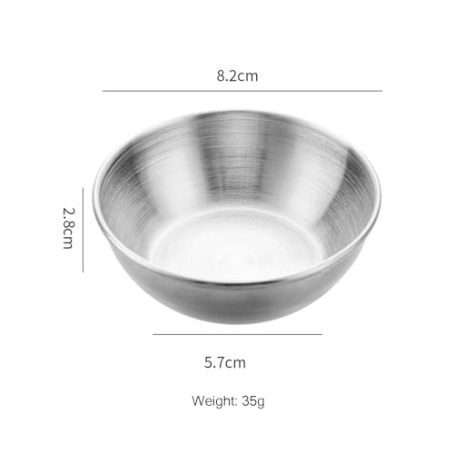 soulnioi Dipping Bowls, Stainless Steel Sauce Dishes, Mini Round Seasoning Dishes - Image 2