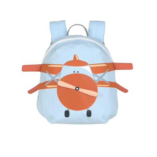 LÄSSIG Petit sac à dos pour enfants pour la crèche Sac à dos avec sangle de poitrine, 20 x 9.5 x 24 cm, 3,5 L/Tiny Backpack Propeller Plane
