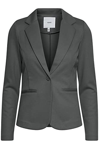 ICHI IHKATE PIQUE BL Damen Blazer Kurzblazer Jacke Ein-Knopf-Blazer mit...