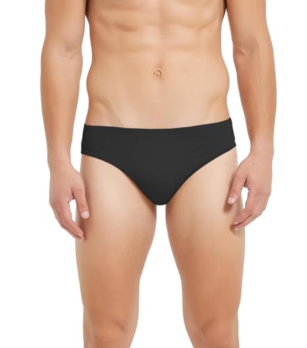 SPOFOR Dance Belt Men full seat bulge hiding Brief for Ballet and Cosplay Male Dancewear Black