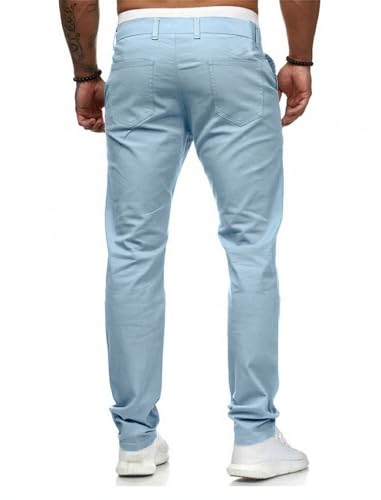 Image of HUNGSON Mens Chinos Dress Pants Slim Fit Stretch Business Casual Golf Work Slacks Trousers