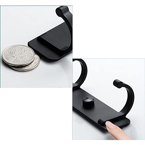 Spotcact Wall Mounted Coat Racks With Hooks Hanging Holder Towel Rack 7.68' X 1.50' Modern Black Hanging For Clothes Entryway Bathroom Bedroom (3 Hooks, Black) #TOP7
