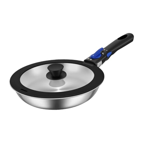 RNXRZANK Outdoor Cooking Set with Frying Pan and Pot for Camping BBQ, 26cm with Cover