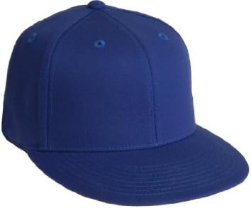 Original Royal Blue Flexfit Flatbill L/XL 7 1/4" - 7 5/8" Premium Fitted 210 Hat Cap Flex Fit Flat Bill
