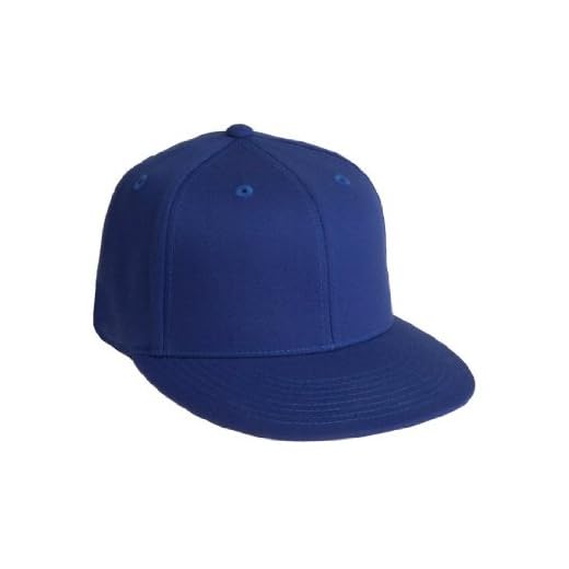 Flexfit Men's Fitted Hat Cap Flat Bill XXL Royal Blue