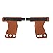 SPYMINNPOO Imitation Leather Gymnastics Gloves Breathable Three Fingers Hand Protection Gloves for Outdoor Sports (Brown)