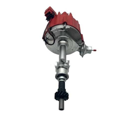 Distribuidor de encendido PE332U rojo con bobina integrada para motores Ford V8 de 7500 RPM 1