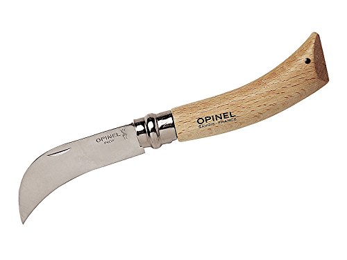 OPINEL-Gärtnermesser, rostfrei, Buchenholz-Griff, Heftlänge 11 cm