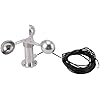 Jeanoko Wind Speed Sensor, Accurate Measuring 360 Degree Aluminium Alloy 3 Cups Wind Speed Sensor Anemometer with 8 Meter Cable for Power Plants