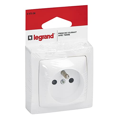 Legrand - Prise de courant avec terre Appareillage Saillie - bornes auto - emballage brochable - Blanc