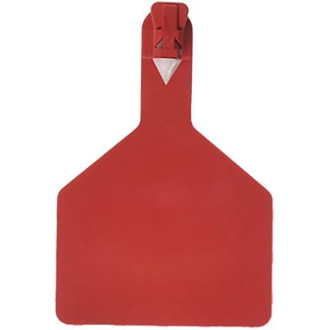 Z Tags 25 Count 1-Piece Blank Tags for Cows, Red Cover