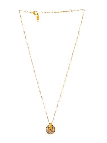 Image of Yellow Chimes Necklace for Women | Fashion Gold Plated Long Pendant Chain for Girls | Golden Charm Necklace for Women | Birthday Gift for Girls Anniversary Gift for Wife