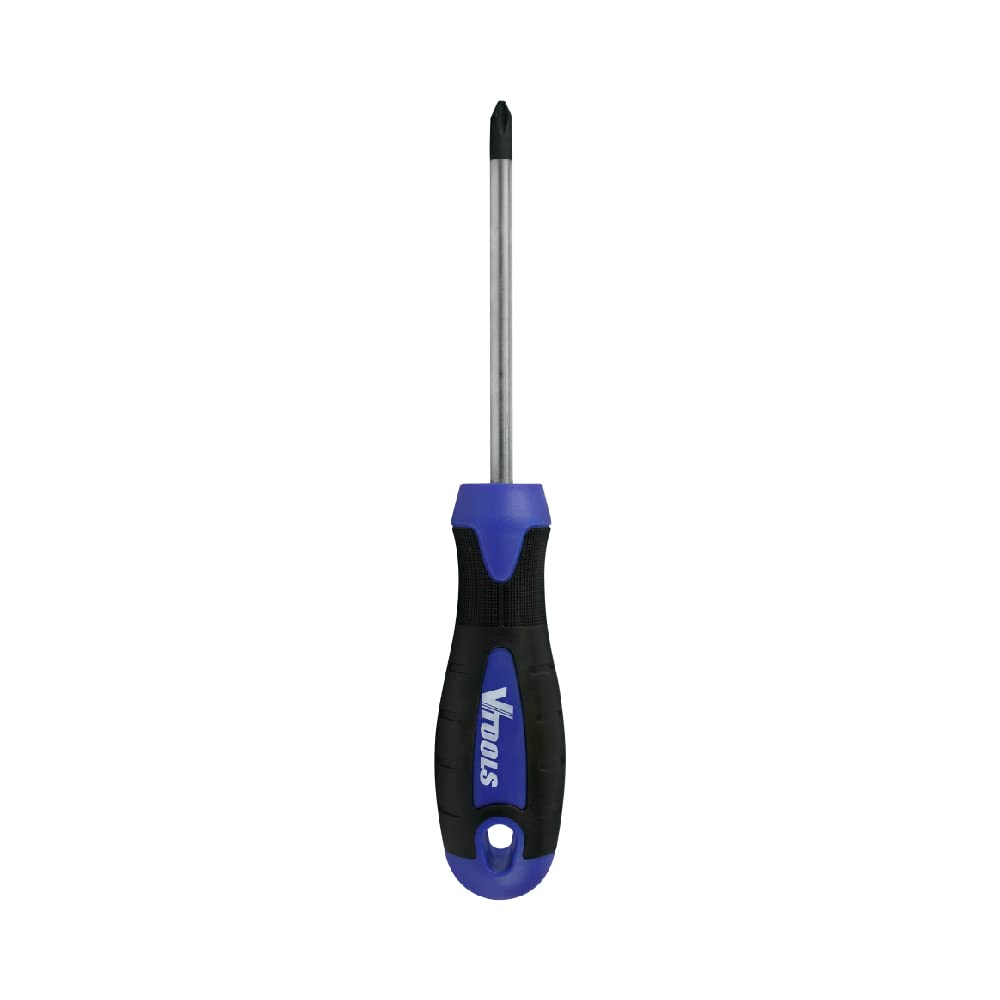 VTOOLS Professional & Multi-Purpose Portable Magnetic Phillips Screwdriver, Perfect For Office, Home, Use, Blue 1X100mm,VT2115