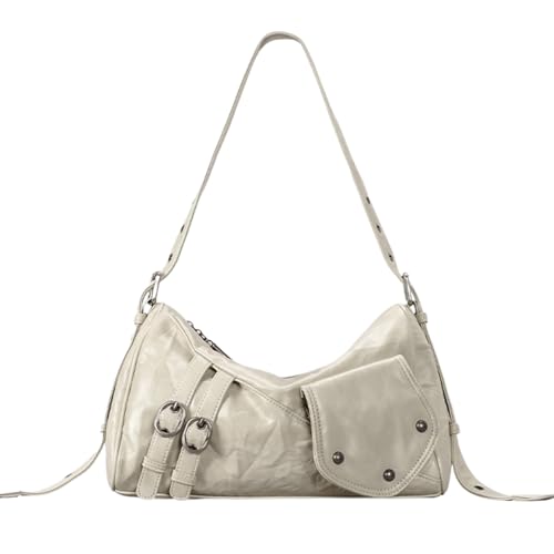 Image of Shoulder Purse for Women, Leather Women's Handbag Y2k Aesthetic Coquette Shoulder Bag Hobo Punk Trendy Ladies Purse