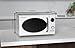 Emerson MWRG0901W 0.9 Cu. Ft. Retro Microwave with 1,000W Grill Function, 800W Cooking Power, LED Display, 5 Power Levels, 8 Auto Menus, Glass Turntable, Child Lock, White Countertop Design
