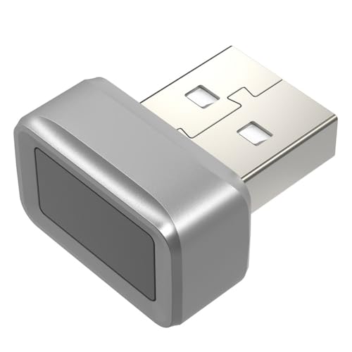 Bosiyrggrl Lector de Dactilares USB, 0.05 S, Seguridad de de Sesión, Sensores de 360 Grados, de Sesión para 11/10, Escritorio, Portátil