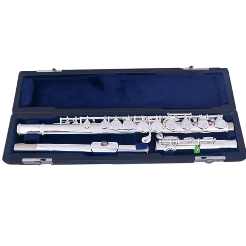 フルート楽器 左手用フルート 16穴 Eキー付き クローズドCキー 白銅銀メッキフルート