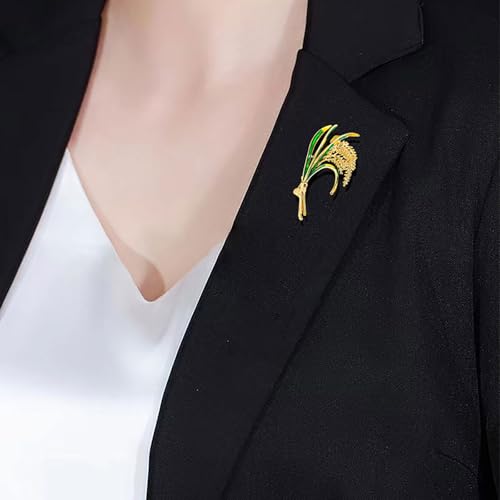 Image of Rhinestone Flower Brooch 18K Gold Plated Flower Floral Brooch Elegant Pearl Lapel Pin Costume Jewelry Thanksgiving Day Birthday Wedding Gifts for Mom Wife