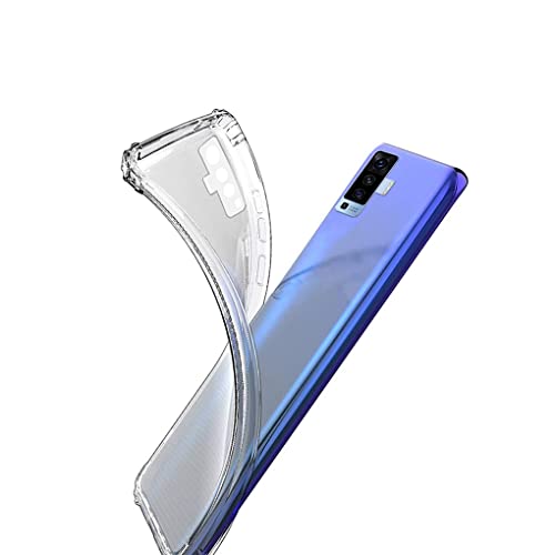 Image of COVERBLACK Rubber Silicone Back Cover for Vivo X50 - Transparent