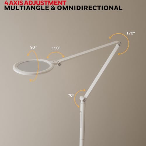Image of Honeywell F01 LED Floor Lamp, Dimmable Standing Light with Remote, White