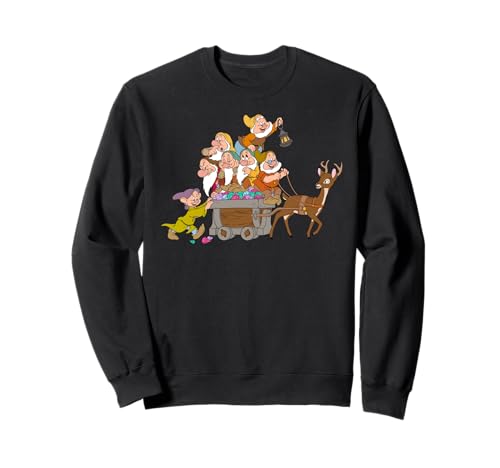Sweatshirt Disney Snow White pull imprimé sept nains vintage