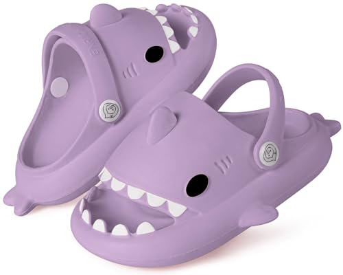 Image of KVbabby Kids Shark Slides Boys Girls Cloud Sandals | Cloud Sandals,Open Toe,Beach Pool Water Shoes,Slip-on,Lightweight,Non-Slip,Soft,Flexible,EVA Slippers