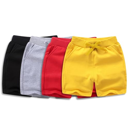 Girls and Toddlers' Pull-On Shorts Toddler Kid Boys Summer Solid Cotton Shorts Relaxed Fit Sweatpants Drawstring Bottoms3