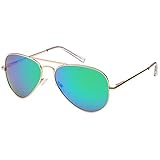 JETPAL Premium Classic Aviator UV400 Sunglasses w Flash Mirror Lenses
