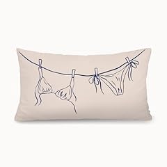Beige Brown Bikini Coastal Pillow