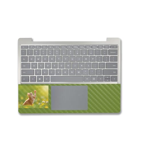 Image of MightySkins Carbon Fiber Skin Compatible with Microsoft Surface Laptop Go 3 (2023) Full Wrap Kit - Kitty Dreams | Protective, Durable Textured Carbon Fiber Finish | Made in The USA