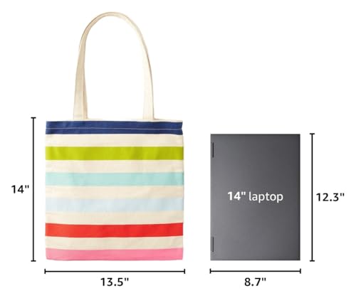 Bolso Tote de lona con bolsillo interior miniatura 3