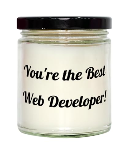 Special Web Developer Gifts, You're The Best Web Developer!, Fancy Birthday Scent Candle for Colleagues, from Team Leader, Web Developer Tools, Gifts for Web Developers, Web Developer Gift Ideas,