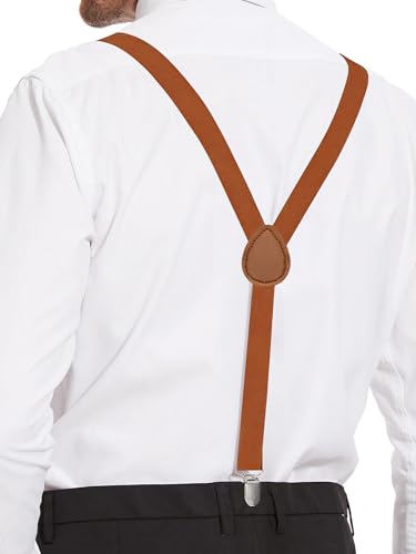 Image of habibee Suspenders and Bow Tie Set for Men, Adjustable Elastic Braces with Y-Back, Diverse Colors, Strong Clips