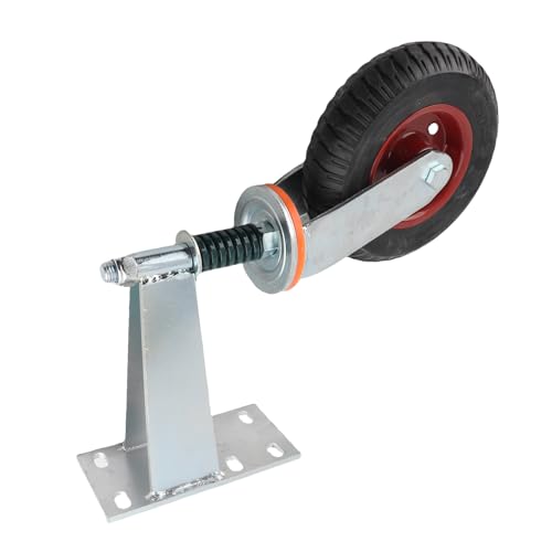 Roue pour porte de clôture à ressort SIXRUN tout terrain charge lourde rouge