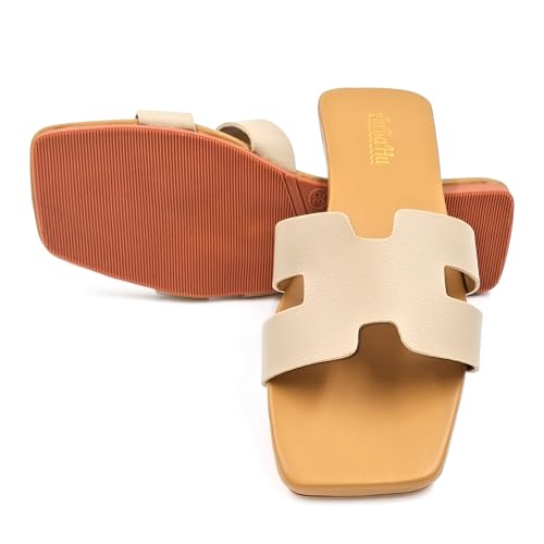 Image of flats for women stylish daily use flip flops slides girls slippers open toe footwear sandals