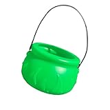 XAGMODSHN Festives Seau chaudron de sorcière vert pour fêtes et réunions à la maison Bol à bonbons sur le thème d'Halloween Fournitures de fête Conteneur à bonbons vert