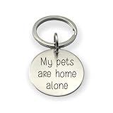 My Pet is Home Alone - Stainless Steel Key Chain