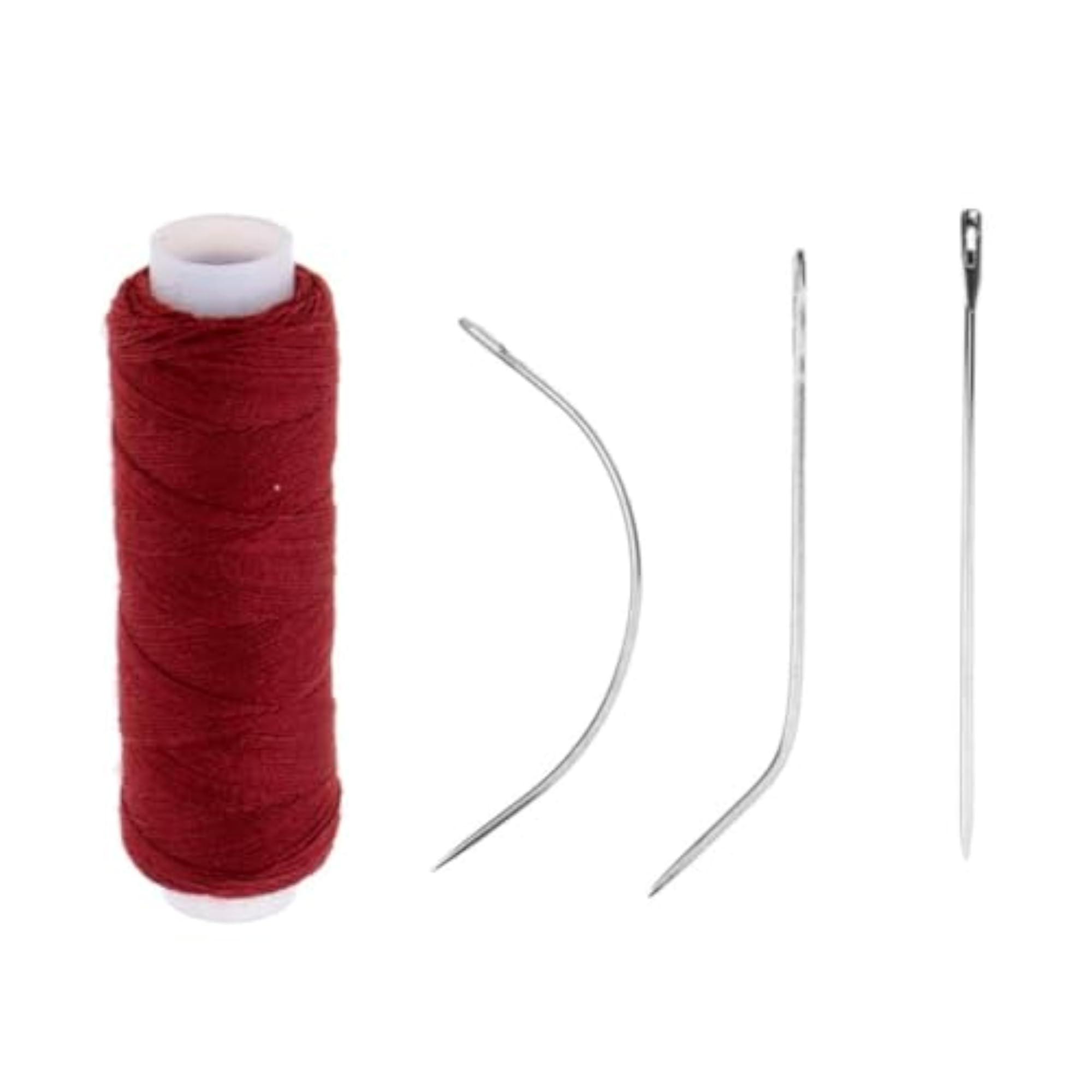 Cotton Hair Track Weft Weaving Sew Decor Thread, Wine Red