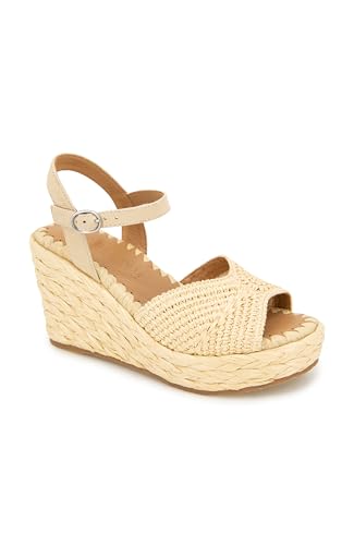 Gentle Souls by Kenneth Cole Women's Nomi Raffia Wedge Sandal