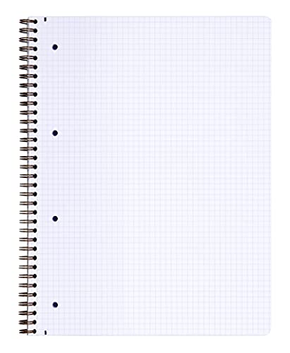 Clairefontaine 782524C - Heft / Collegeblock Age Bag mit Doppelspirale, DIN A4+, 22,5x29,7 cm, 80 Blatt abtrennbar, perforiert, 4-fach gelocht, kariert, Blau, 1 Stück