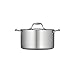 Tramontina Signature Tri-Ply Clad Stainless Steel 6-Quart Sauce Pot with Lid, Induction-Ready Pot, Dishwasher-Safe, NSF-Certified, Made in Brazil