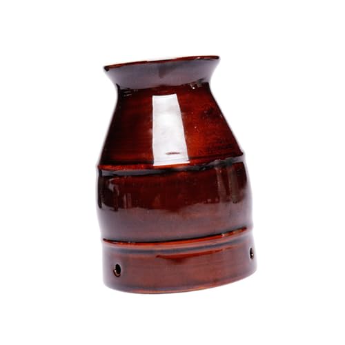 FRCOLOR 1pc Moxibustion Cup Moxa Massager Moxa Can Needle Massager Guasha Moxa Purifier Moxibustion Apparatus Moxa Burning Tool Handheld Cupping Massager Moxibustion Burner Ceramics Brown