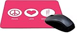 Rikki Knight Peace Love Orthopedist Tropical Pink Color Design Lightning Series Gaming Mouse Pad (MPSQ-RK-42629)