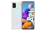 Verpackungsgewicht: 340 g Samsung Galaxy A21s Android Smartphone ohne Vertrag, 4 Kameras, 5.000 mAh Akku, 6,5 Zoll HD+ Display, 32 GB/3 GB RAM, Dual SIM, Handy in weiß, deutsche Version